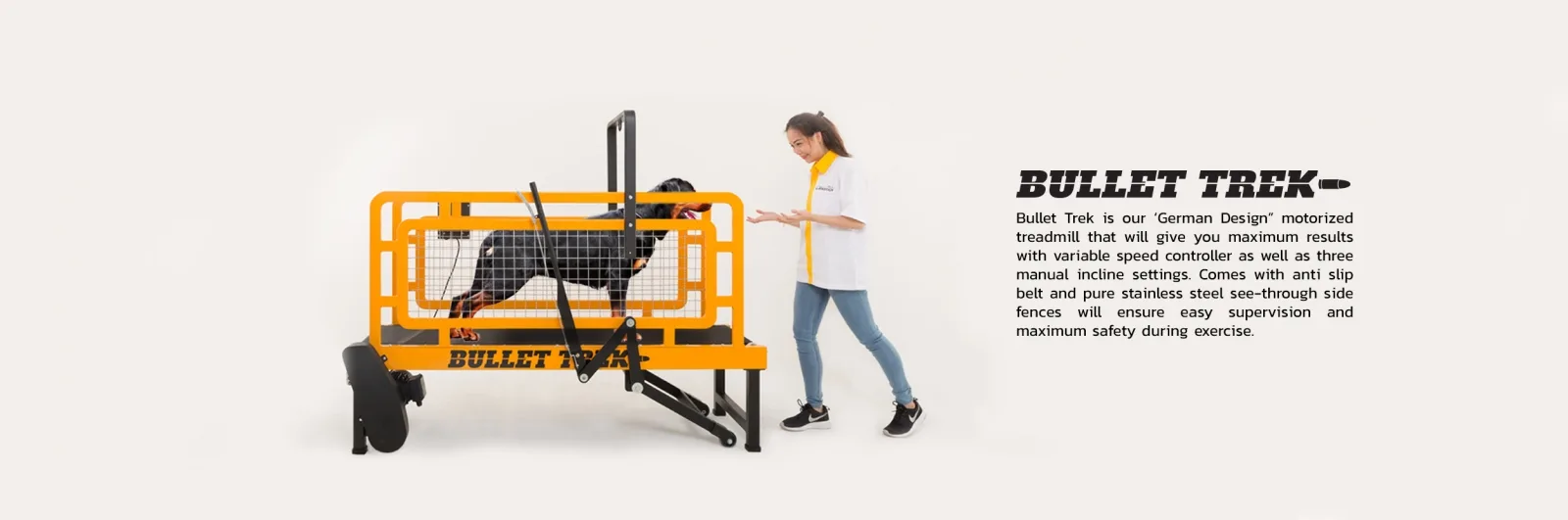 Bullet Trek, treadmill motorized dengan tiga setelan kemiringan
